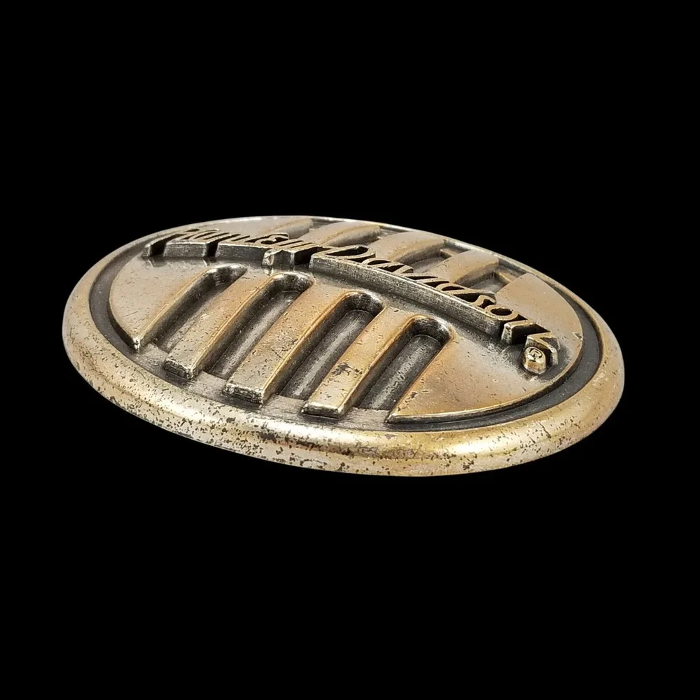 Harley Davidson Belt Buckle‎ 2005 Vintage Metal Biker Motorcycle Accessory Round
